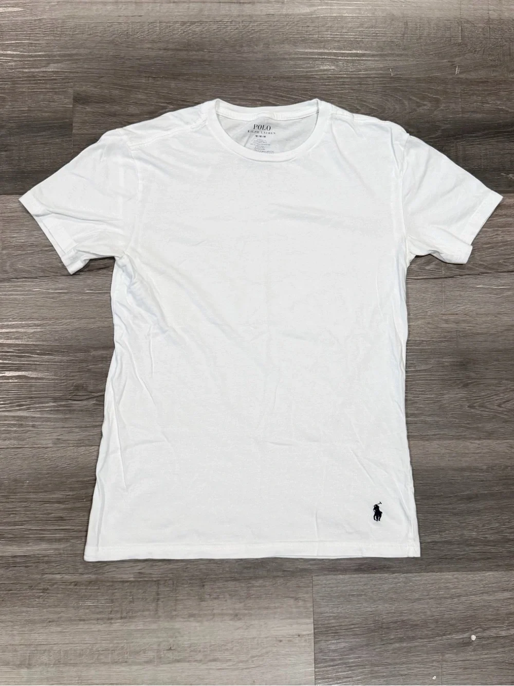 Polo Ralph Lauren Men's White Undershirt T-Shirt Crew Neck Slim Fit Size Medium
